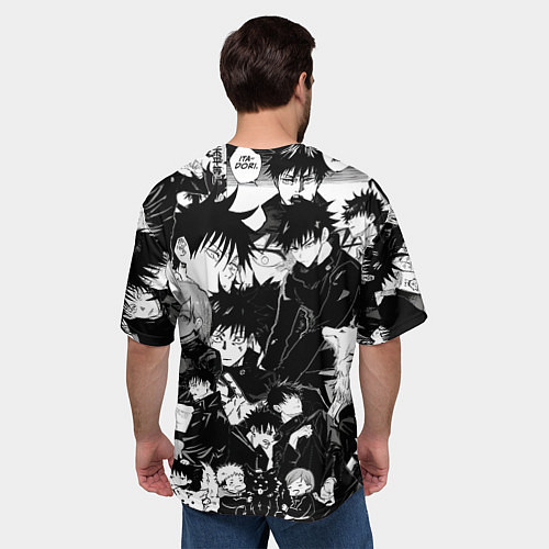 Мужская футболка оверсайз Мэгуми Фушигуро - Магическая битва / 3D-принт – фото 4