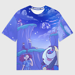 Футболка оверсайз мужская The Amazing Digital Circus night, цвет: 3D-принт