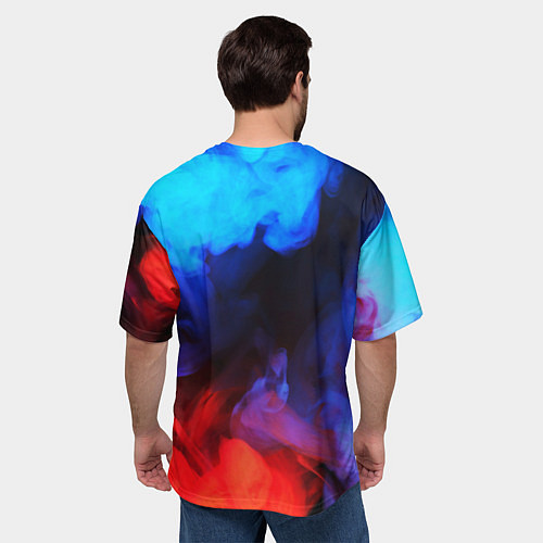 Мужская футболка оверсайз Alan Wake неоновый дым / 3D-принт – фото 4