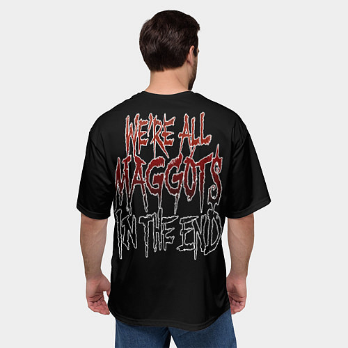 Мужская футболка оверсайз Slipknot - maggots / 3D-принт – фото 4