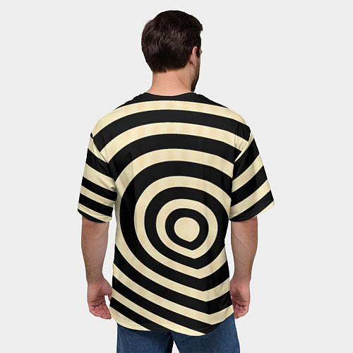 Мужская футболка оверсайз Графические завитки / 3D-принт – фото 4