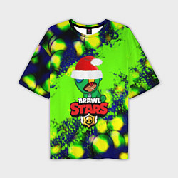Футболка оверсайз мужская Brawl stars leon green color, цвет: 3D-принт