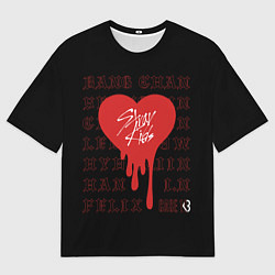 Футболка оверсайз мужская Stray Kids участники, цвет: 3D-принт