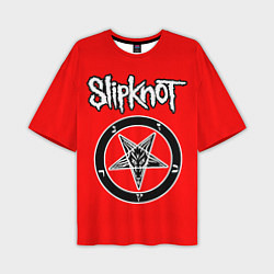 Мужская футболка оверсайз Slipknot пентаграмма