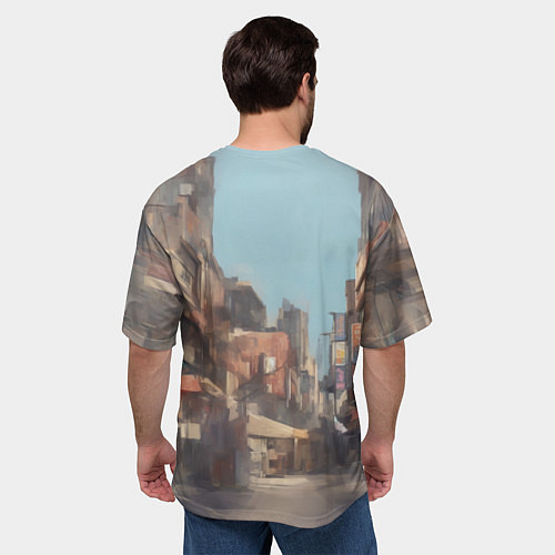 Мужская футболка оверсайз Беззаботный юноша / 3D-принт – фото 4