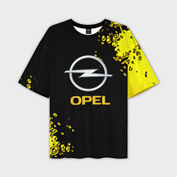 Футболка оверсайз мужская Opel желтые краски, цвет: 3D-принт