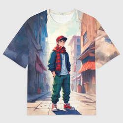 Футболка оверсайз мужская Парень в штанах карго, цвет: 3D-принт