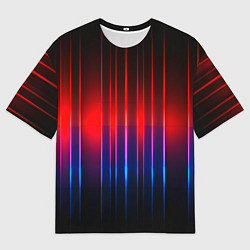 Футболка оверсайз мужская Неоновый узор неоновая шкала, цвет: 3D-принт