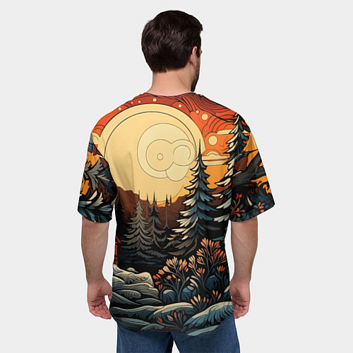 Мужская футболка оверсайз Волшебная роспись / 3D-принт – фото 4