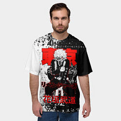 Футболка оверсайз мужская Такемичи ханагаки из токийских мстителей, цвет: 3D-принт — фото 2
