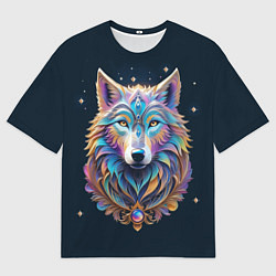 Мужская футболка оверсайз Звездный волк из далекой галактики