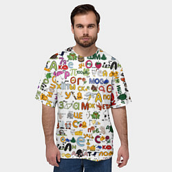 Футболка оверсайз мужская Много ребусов, цвет: 3D-принт — фото 2