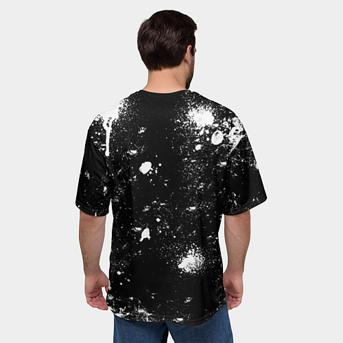 Мужская футболка оверсайз Король и шут - черно-белый / 3D-принт – фото 4