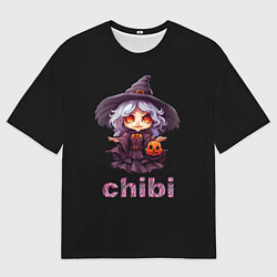 Мужская футболка оверсайз Чиби ведьма