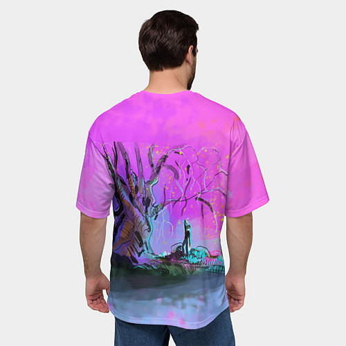 Мужская футболка оверсайз Волшебное дерево / 3D-принт – фото 4