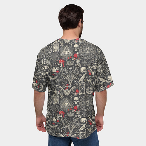 Мужская футболка оверсайз Колдовство и чёрная магия / 3D-принт – фото 4