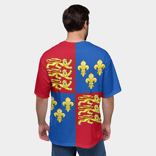 Мужская футболка оверсайз Рыцарское сюрко Ричарда Львиное Сердце / 3D-принт – фото 4