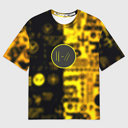 Футболка оверсайз мужская Twenty one pilots yellow music, цвет: 3D-принт
