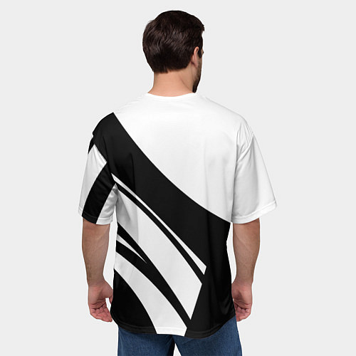 Мужская футболка оверсайз Scania дальнобойщик / 3D-принт – фото 4