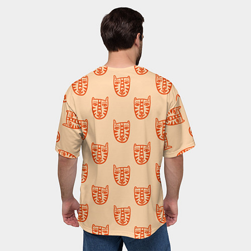 Мужская футболка оверсайз Drawn Tiger / 3D-принт – фото 4