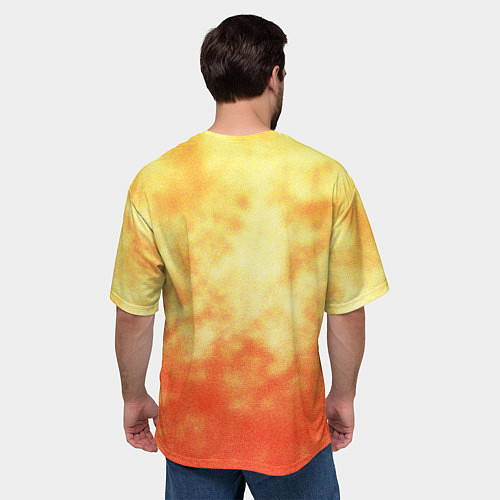 Мужская футболка оверсайз Огненный дикий кабан на фоне пламени / 3D-принт – фото 4