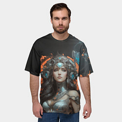 Футболка оверсайз мужская Кибернетическая волшебница, цвет: 3D-принт — фото 2