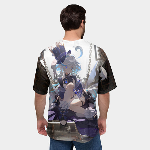 Мужская футболка оверсайз Genshin Impact Фурина / 3D-принт – фото 4