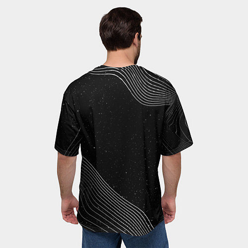 Мужская футболка оверсайз Фрирен в купальнике - иероглифы / 3D-принт – фото 4