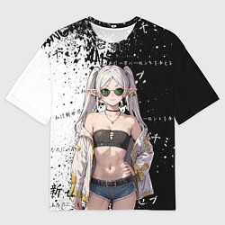 Футболка оверсайз мужская Фрирен в современном времени, цвет: 3D-принт