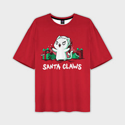 Футболка оверсайз мужская Santa claws, цвет: 3D-принт