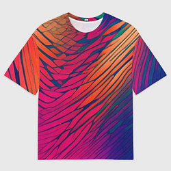Футболка оверсайз мужская Буйство красок акварелика, цвет: 3D-принт