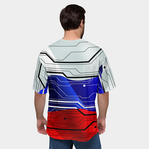 Мужская футболка оверсайз Символика: русский хакер / 3D-принт – фото 4