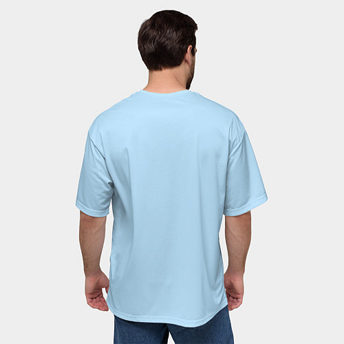 Мужская футболка оверсайз Капибара большими буквами / 3D-принт – фото 4