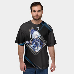 Футболка оверсайз мужская Фурина в ромбе, цвет: 3D-принт — фото 2