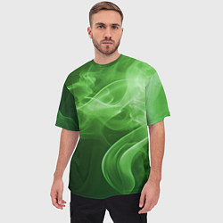 Футболка оверсайз мужская Зеленый дым, цвет: 3D-принт — фото 2