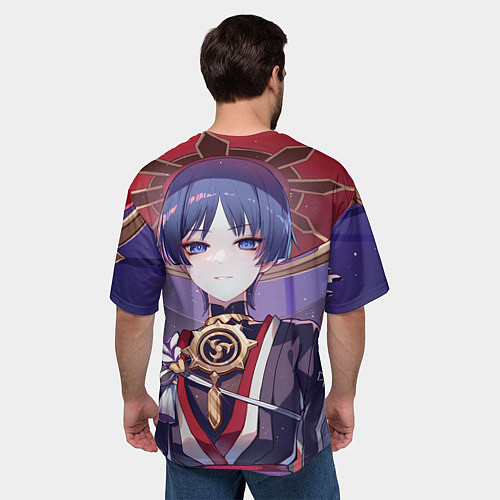 Мужская футболка оверсайз Genshin Impact Scaramouche / 3D-принт – фото 4