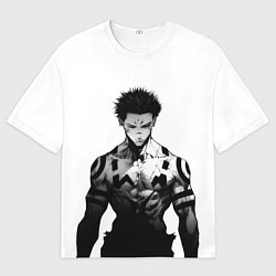 Футболка оверсайз мужская Гигачад Суккуна - Магическая битва, цвет: 3D-принт