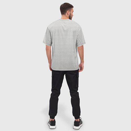 Мужская футболка оверсайз Французские бульдоги пара текстура стены / 3D-принт – фото 4