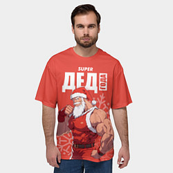 Футболка оверсайз мужская Супер дед года, цвет: 3D-принт — фото 2
