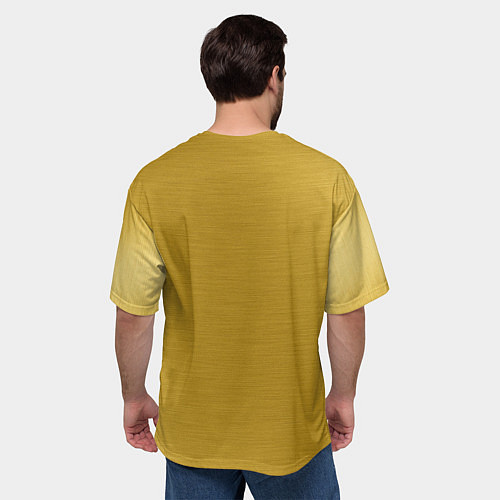 Мужская футболка оверсайз Дракон на золоте / 3D-принт – фото 4