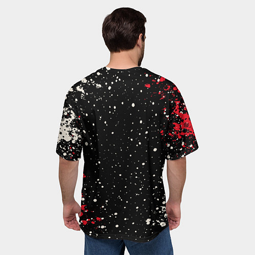 Мужская футболка оверсайз Evil Santa Claus / 3D-принт – фото 4