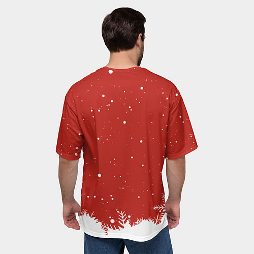 Мужская футболка оверсайз Встречайте 2024 год зеленого дракона / 3D-принт – фото 4