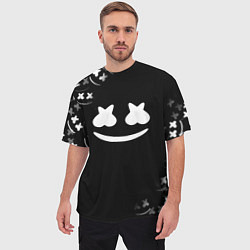 Футболка оверсайз мужская Marshmello black collection, цвет: 3D-принт — фото 2