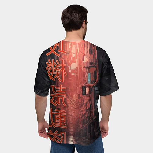 Мужская футболка оверсайз Девушка в призрачном доспехе / 3D-принт – фото 4