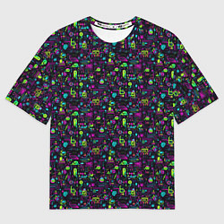 Футболка оверсайз мужская Принт в стиле киберпанк, цвет: 3D-принт