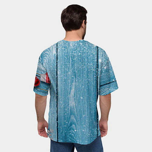 Мужская футболка оверсайз Подарок от снегурочки / 3D-принт – фото 4