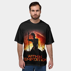 Футболка оверсайз мужская Within Temptation Sharon, цвет: 3D-принт — фото 2