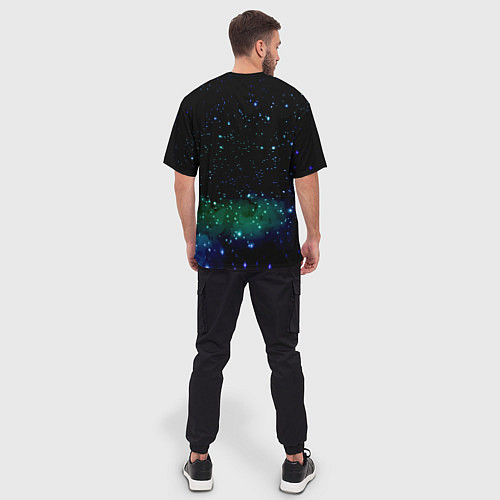 Мужская футболка оверсайз Сейлор Мун - космос / 3D-принт – фото 4