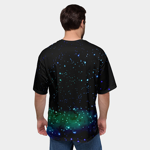 Мужская футболка оверсайз Сейлор Мун - космос / 3D-принт – фото 4