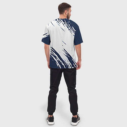 Мужская футболка оверсайз Fortnite краски / 3D-принт – фото 4